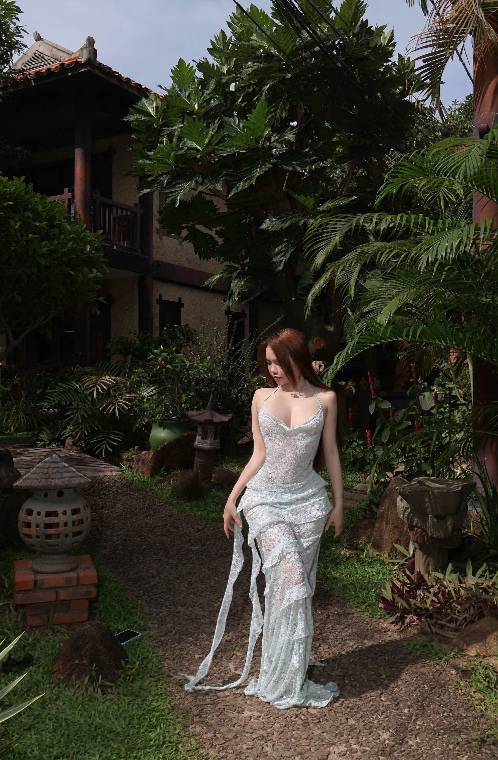 Silver Sequin Ribbon Gown